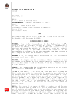 JUZGADO DE LO MERCANTIL Nº 1 MADRID GRAN