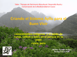 El Ayllu del Parque de la Papa - Asociación para la Naturaleza y el