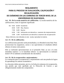 reglamento para el proceso de evaluaci&oacute;n, calificaci&oacute;n y