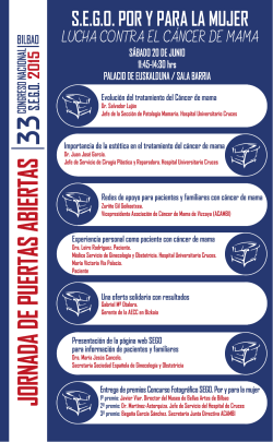 JORNADA DE PUERTAS ABIERTAS - SEGO Sociedad Espa&ntilde;ola de