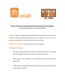 Primer Concurso Interuniversitario de Oratoria de Santander: El rol
