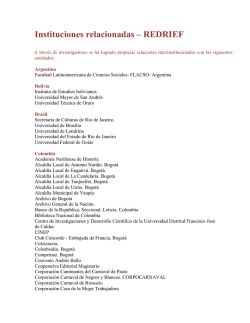 Instituciones relacionadas &ndash; REDRIEF