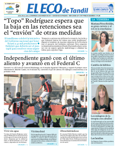“Topo” Rodríguez espera que la baja en las retenciones