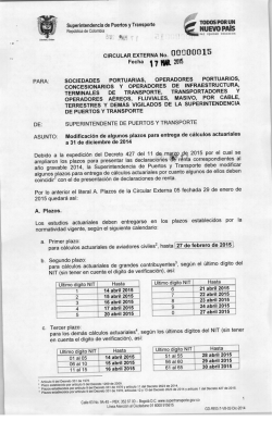 píra losPdemás cálculos actuariales4, según los últimos dígitos del