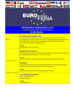 PROGRAMA EUROFERIA 2015 8 DE MAYO