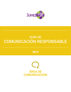Gu&iacute;a de Comunicaci&oacute;n Responsable 2015