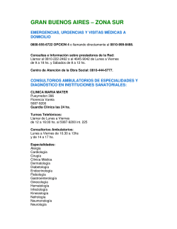 GRAN BUENOS AIRES &ndash; ZONA SUR - Servicios Sociales Bancarios