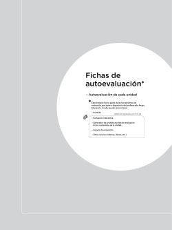 Fichas de autoevaluaci&oacute;n*