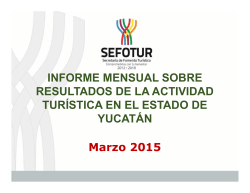 Informe Mensual Turismo Marzo 2015