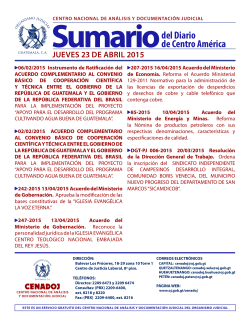 23/04/2015 - Organismo Judicial