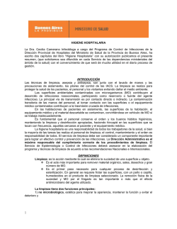 Higiene Hospitalaria - Ministerio de Salud de la Provincia de