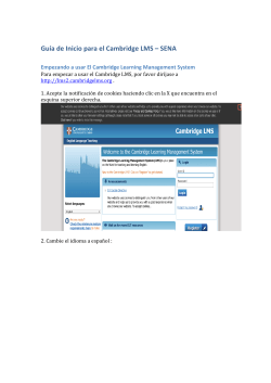 Gu&iacute;a de Inicio para el Cambridge LMS &ndash; SENA