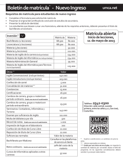 Estudiantes de nuevo ingreso