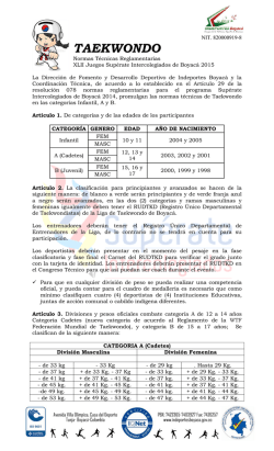 Reglamento de Taekwondo 2015