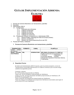 GU&Iacute;A DE IMPLEMENTACI&Oacute;N ADDENDA BIMBO
