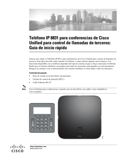 Teléfono IP 8831 para conferencias de Cisco Unified para control