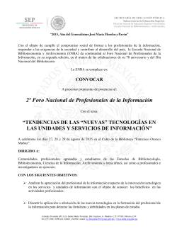 2º Foro Nacional de Profesionales de la Información