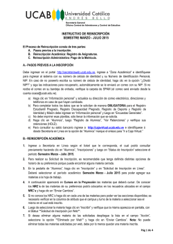 INSTRUCTIVO DE REINSCRIPCI&Oacute;N SEMESTRE MARZO