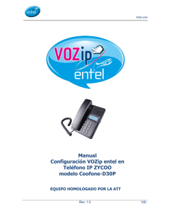 Manual Configuración VOZip entel en Teléfono IP ZYCOO modelo