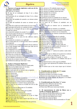 Lenguaje Algebraico