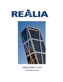 Informe de Resultados Enero &ndash; Marzo 2015
