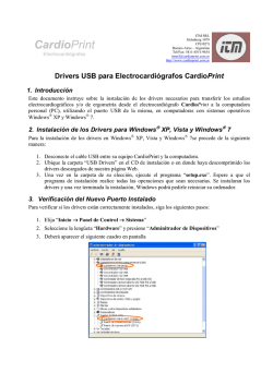 Gu&iacute;a para la instalaci&oacute;n de los drivers del puerto USB