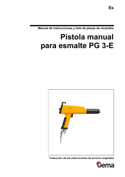 Pistola manual para esmalte PG 3-E – Extensiones
