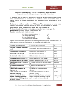 analisis del lenguaje en los problemas matematicos