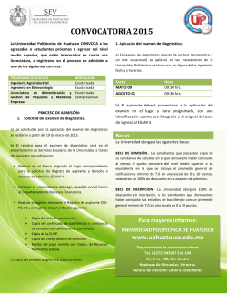 CONVOCATORIA 2015 - Universidad Politécnica de Huatusco