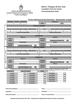 Ficha Individual de Escrituraci&oacute;n