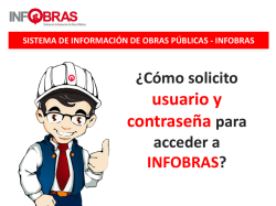Usuario y contrase&ntilde;a INFOBRAS