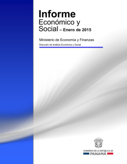 Informe Econ&oacute;mico y Social - Enero 2015