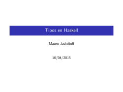 Tipos en Haskell