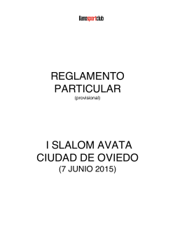 reglamento - Slalom AVATA Ciudad de Oviedo