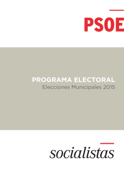 PROGRAMA ELECTORAL - PSOE