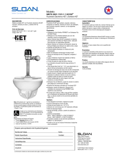 WETS 2051.1101-1.1 ECOS® spec sheet spanish