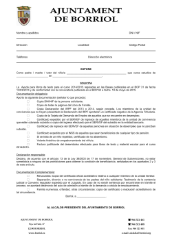 Instancia - Ayuntamiento de Borriol