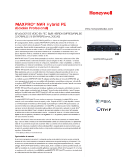 MAXPRO® NVR Hybrid PE - Honeywell Video Systems
