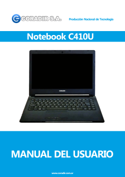 MANUAL DEL USUARIO Notebook C410U