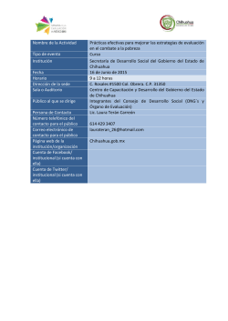 Nombre de la Actividad Prácticas efectivas para mejorar las