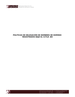 políticas de delegación de nombres de dominio