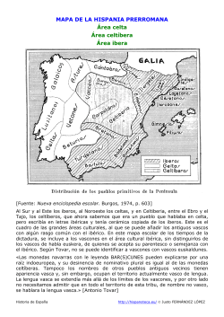 Mapa Hispania prerromana - áreas