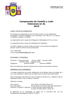 CTO VETERANOS Aire Libre FTACYL - Federación de Tiro con Arco
