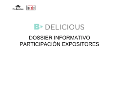 DOSSIER INFORMATIVO PARTICIPACI&Oacute;N EXPOSITORES