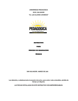 INSTRUCTIVO PARA PROCESO DE GRADUACION T&Eacute;CNICO SAN
