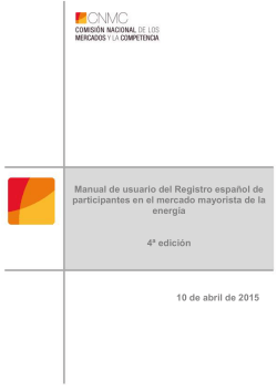 Manual de usuario del Registro español de participantes