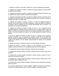 Ingresar por teclado el nombre y la edad de