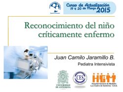 Reconocimiento del ni&ntilde;o cr&iacute;ticamente enfermo