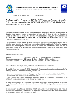 102 Curso Titulación Deportiva de Judo y D.A.
