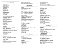 Meeting Directory  - Nar